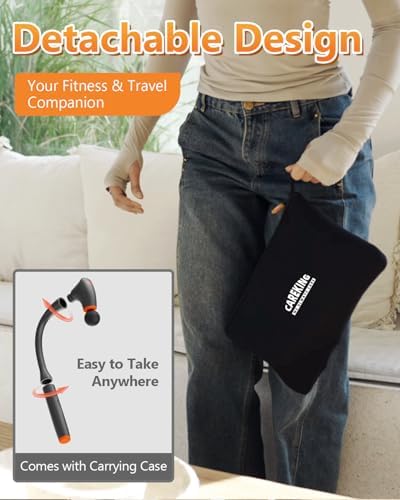 2-in-1 Massage Gun Deep Tissue With Extension Handle, Back & Neck Massager For Shoulder, Leg, Portable Massage With 4 Replacement Heads For Deep Muscle Pain Relief, Relax Gift, FSH-Eligible - Image 3