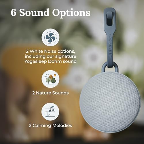 Yogasleep Hushh 2 Portable Sound Machine for Baby & Kids, New Reinforced Clip, Backlit Buttons, Night Light, 6 Soothing Natural Sounds, Easy to Use Timer, Volume Control, Toddler Lock, Noise Canceling - Image 3