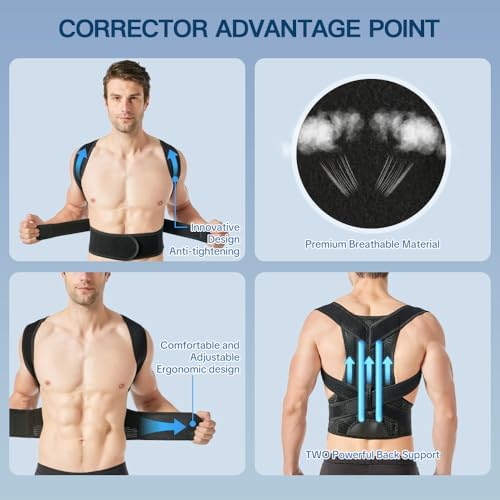 Back Brace and Posture Corrector for Men and Women Adjustable Back Straightener Posture Corrector, Scoliosis and Hunchback Correction, Spine Corrector, Support for Upper Lower Back Pain Relief (Small) - Image 3