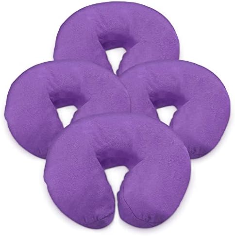 LONDON LINENS Pack of 4, Premium Extra Thick 100% Cotton Flannel Massage Tables Face Cradle Covers Cozies Fitted - Includes 4 pcs (Lilac) by LONDONLINENS