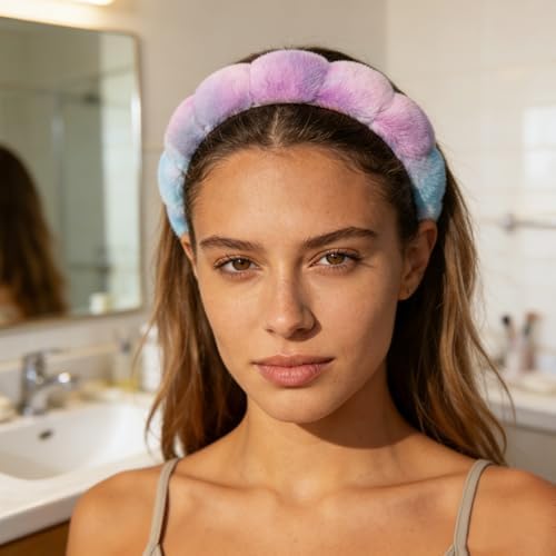 Ayesha Spa Headband for Washing Face Makeup Skincare Fuzzy Sponge Hair band - Image 3