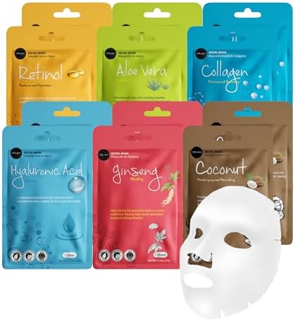 Celavi Collagen Face Sheet Mask K-Beauty Korea Skin Care Moisturizing New D Type- 12 Sheets by C%C3%A9lavi