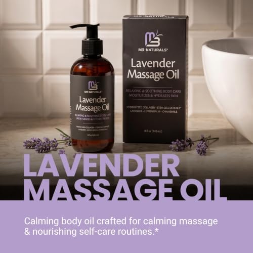 Lavender Sensual Massage Oil with Collagen and Stem Cells, 8 fl oz by M3 - Image 5