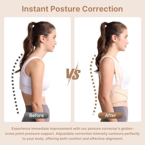 Fit Geno Posture Corrector for Women Lite, Upper Back Brace for Slouching - Image 2