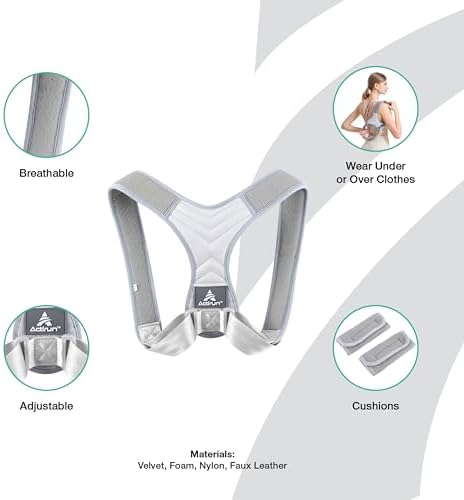 Shoulder Posture Corrector & Shoulder Straps for Posture - Adjustable Back Brace for Men and Women - Upper Back Straightener for Hunchback Pain Relief - Breathable - Image 7