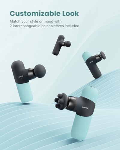 RENPHO Mini Thermal Massage Gun with Heat, Color Silicone Casing, 4 Speeds - Image 4
