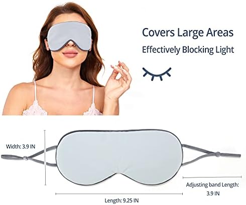 Sleeping Mask 2 Pack, Warm, Cool Double-Sided Use of Sleep Mask, Super Soft Blindfold with Adjustable Strap, Block Out Light, Comfort Sleep Eye Mask for Travel Meditation Nap - Image 3