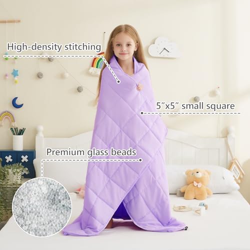 L'AGRATY Weighted Blanket - 36"x48" 3lbs Microfiber Material with Glass Beads Small Blanket for All-Season Summer Fall Winter Soft Thick - Image 3