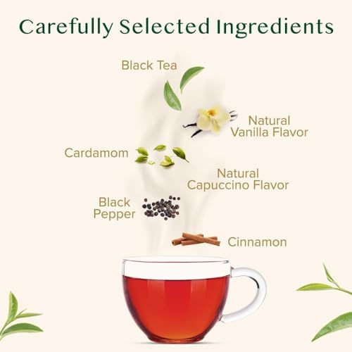 VAHDAM Vanilla Chai Teabags (30 Count) Individually Wrapped Pyramid Teabags - Image 3