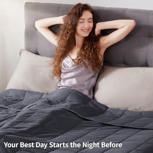 Weighted Blanket Queen/King Size (80"x87" 22lbs),Ultra Soft and Cozy Cooling Weighted Blanket for Adult,Heavy Blanket with Machine Washable Soft Blanket, Dark Grey - Image 7