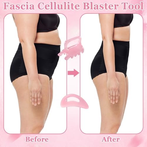 ProSuites 2Pack Fascia Massage Tool,Fascia Blaster for Cellulite Release Pink Resin Body Gua Sha Tool for Waist,Back,Legs,Face - Image 6