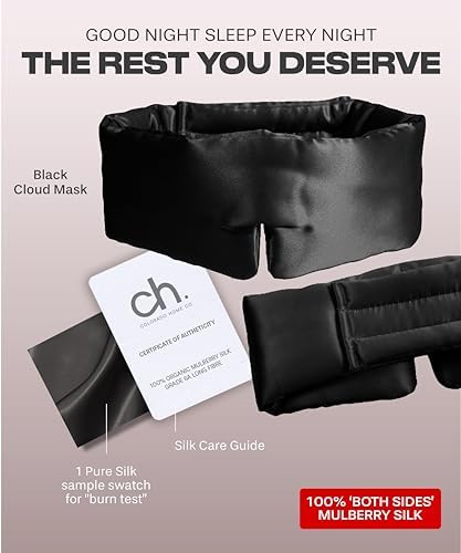SUNDAYSILKS™ | Adjustable Silk Sleep Mask for Side Sleeper | Cloud-Like Comfort, Weighted for Deep Sleep | Soft Sleep Face Mask for Women & Men, Full Blackout, Cooling Silk Eye Mask for Sleeping - Image 5
