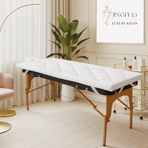 3inch Plush Lash Bed Topper Set – Waterproof Massage Table Topper, Cozy Pillow Top Cover Fits Spa & Massage Tables For Esthetician Lash Artist,Includes White Massage Pad & Face Cradle Cover - Image 7