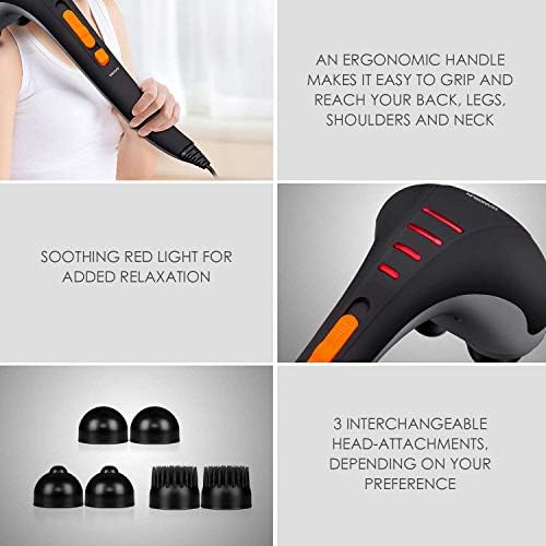 HANGSUN Handheld Neck Back Massager for Pain Relief Deep Tissue, Double Head Full Body Percussion Massage MG400 for Shoulder, Leg, Foot, Muscles - Image 4