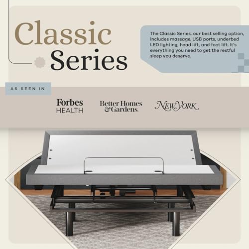Sven & Son Classic Adjustable Bed Base, Head and Foot Lift, Massage, Under-Bed Lights, USB, Memory, Zero Gravity Smart Frame - Full - Image 2