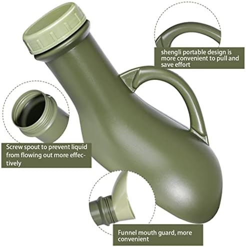 Urinal Travel Toilet Urinal Bottles with Funnel Pee Bottle Urinals Unisex Portable Urine Bottle Pee Container for Camping Outdoor Car Travel 1000ML (Pack of 2) - Image 3
