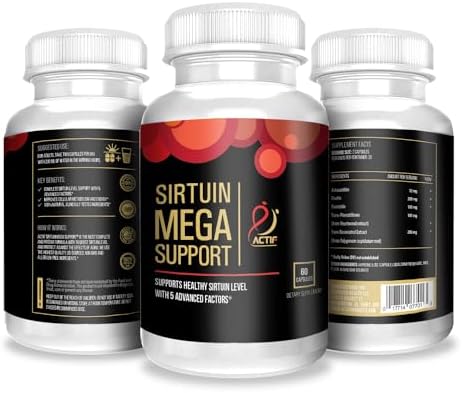 Actif Sirtuin Mega Support with 5 Advanced Factors – Anti-Aging, 100% Natural, Non-GMO, 60 Count - Image 4
