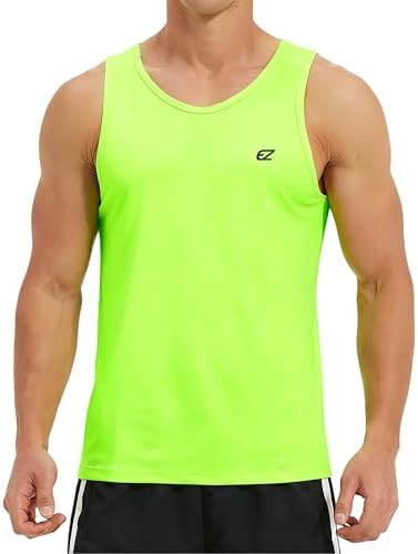 EZRUN Men's Quick Dry Workout Tank Top UPF 50+ Sweat-Wicking Gym Shirt by EZRUNSPORT