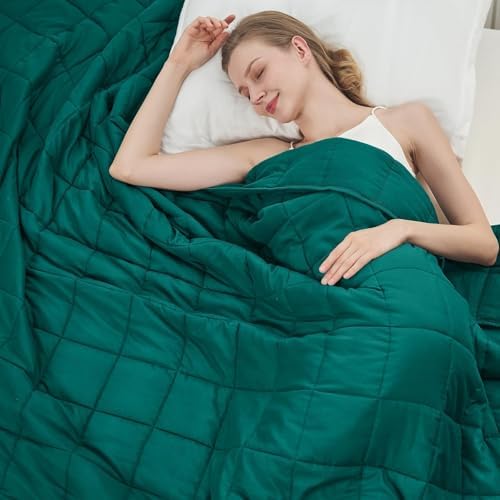 Weighted Blanket for Adults 15lbs, 60"x80", Queen Size Cooling Heavy Throw Blanket for 140-160lbs, Microfiber Soft Big Blankets Weighted Comforter, Green by BETU