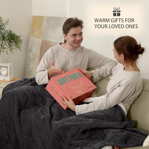 ESTINGO Electric Blanket King, Heated Blanket King Size Dual Control with 5 Heating Levels & 10 Hours Auto Off, 100"x90" Heating Blanket King Size with ETL Certified for Bedding, Dark Gray - Image 6