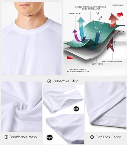 Boyzn 1, 3, 5 or 7 Pack Men's Workout Running Shirts, Dry Fit Moisture Wicking T-Shirt, Gym Athletic Short Sleeve Tee Shirts - Image 6