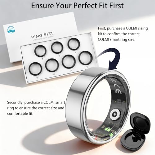 Smart Ring for Women, Health Tracker & 5ATM, COLMI R02. (Silver, 11#) - Image 2