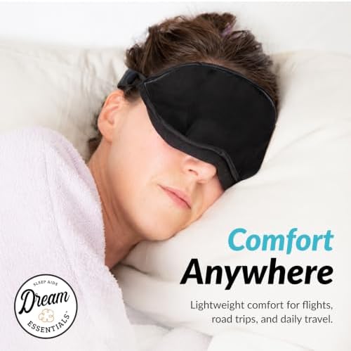 Organic Cotton Sleep Mask | Midnight Black - Light Blocking Eye Cover USA - Image 4