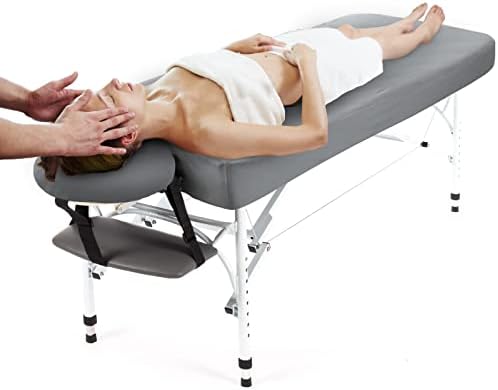 Waterproof Massage Table Cover 2-Piece Set, Fitted Sheet & Face Cover, Grey - Image 6
