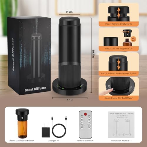 Waterless Scent Essential Oil Diffuser for Hotel,Whole House,Large Room, Office，Home，200ML Large Capacity, Covering 1500 Square feet - Image 7