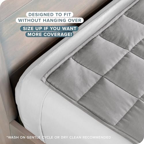 Bare Home Cotton Weighted Blanket (Light Grey, 60"x80" 20lbs) - Image 3