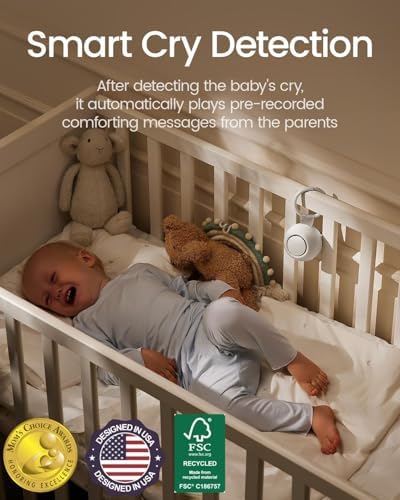 CHICWAY Portable Sound Machine with AI Cry Detection White Noise Machine - Image 3