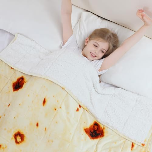 Aemicion Burrito Weighted Blanket for Adults Kids, 48"x 72"10lbs Twin Size Weighted Blanket,Machine Washable Cozy Fleece Sherpa Throw Blanket Weighted as Gifts for Women Men Kids - Image 2