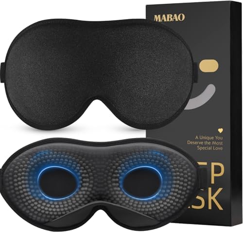 MABAO 2 Packs Weighted Sleep Mask, 100% Blackout Blindfold for Sleeping by MABAOSleepMasks