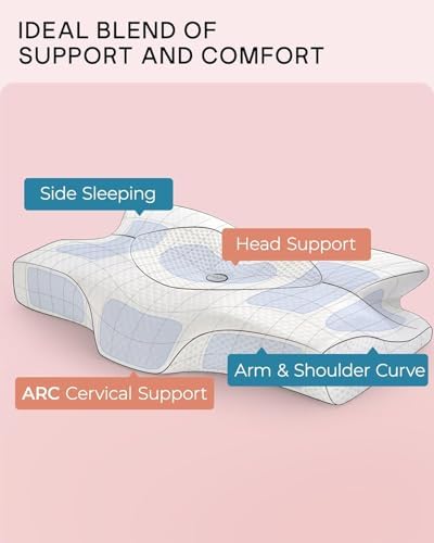 Elviros Cervical Memory Foam Pillows for Neck Pain Relief,Medium Firm - Image 3