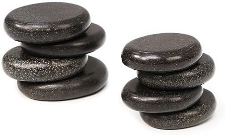8-Piece Basalt Hot Stone Set for Toes – Natural Black Massage Stones for Spa, Relaxation & Healing – Skin Care Heating Tools for Foot Therapy - Image 2