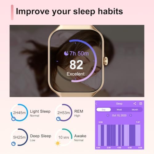 Jugeman Smart Watch for Women, 1.96" HD Smartwatch (Answer/Make Call) Pink - Image 7