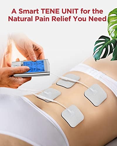 TENKER TENS Unit Muscle Stimulator, 24 Modes EMS Machine for Pain Relief Therapy/Pain Management, Rechargeable Electronic Pulse Massager with 2"x2" and 2"x4" Electrode Pads (Silver) - Image 2