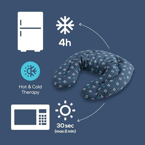 The Original Magic Bag® Neck-to-Back Signature Edition Thermal Compress for Pain Relief, Cotton, Blue, Award-Winning Hot & Cold Therapy - Image 5