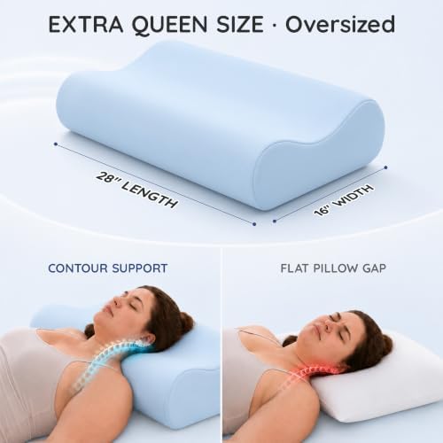 AM AEROMAX Queen Contour Memory Foam Pillow for Neck Pain Relief - Image 5