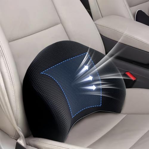Lumbar Support Pillow for Car, 100% Memory Foam Lumbar Pillow for Car Seat by SPRFUFLY