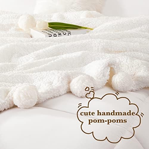 LBRO2M Sherpa Fleece Bed Blanket Super Soft Plush Warm Throw Twin 65"X90" - Image 4