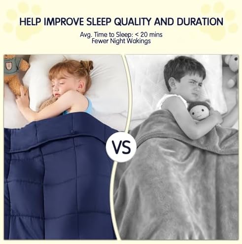 yescool Navy Weighted Blanket 3 Pounds Cooling Weighted Lap Blanket, Heavy Blanket, Weighted Throw Blanket Gifts for 20-40lbs, 36"x48" - Image 2