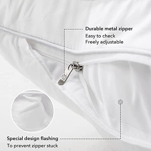 FAVRIQ 26 x 26 Euro Pillow Inserts - 26 Inch Decorative Throw Pillows for Couch Bed Sofa with 100% Cotton Cover - Pack of 2 - Image 3
