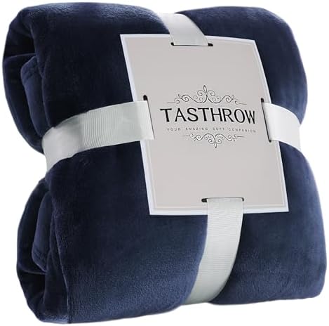 TASTHROW Navy Throw Blanket 60x80 Inches by TASTHROW
