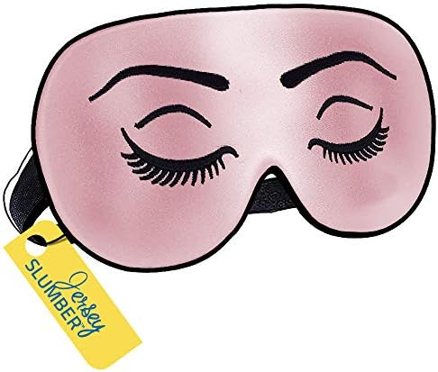 Silk Sleep Eye Mask for Men Women, Comfortable Super Soft Eye Mask with Adjustable Strap, 100% Pure Silk, Works with Every Nap Position, Ultimate Sleeping Aid Blindfold, Blocks Light, Jersey Slumber by JersySlumber
