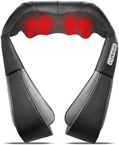 UFFAE Shiatsu Neck and Back Massager with Heat, Black Grey (NOT Cordless) by UFFAE