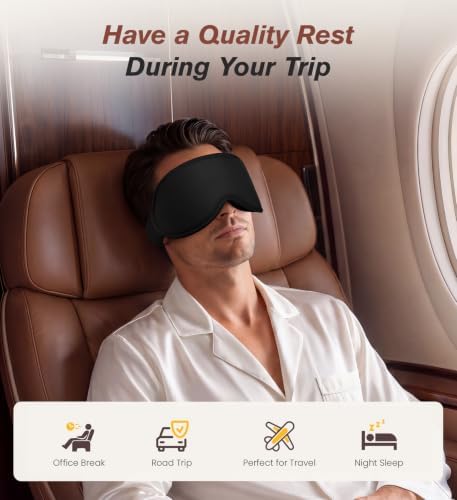 Modal Premium Sleep Mask for Men & Women - 100% Blackout Sleeping Eye Mask for Side Sleepers 3D Zero Pressure Lash Friendly Removable Cup Easy Wash Ultra Soft, Perfect for Sleep/Travel/Nap/Office - Image 5