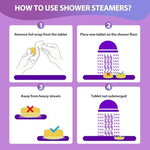Lavender Shower Steamers Aromatherapy with Essential Oil - 12 Pack Birthday Gifts for Women Mom, Christmas Gift for Women Mom Wife Grandma, Home Spa Relaxation Self Care - Image 6