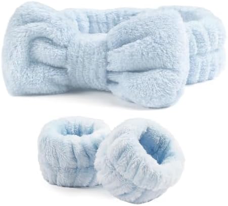 Ayesha Spa Headband and Wristband Set for Washing Face Skincare Makeup by AYESHA