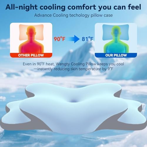 Sleep Apnea Pillow with Neck Pain & Snoring Relief -Orthopedic Cervical Pillow,Ergonomic Contour Memory Foam Pillow for Side, Back,Stomach,Dreamers,Medium Firm (Lakeblue, Queen Size) - Image 6